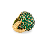 Estate 18k Yellow Gold Emerald Ring