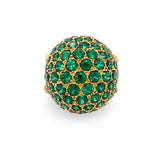 Estate 18k Yellow Gold Emerald Ring