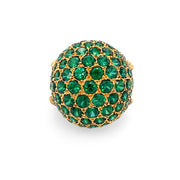 Estate 18K Yellow Gold and Emerald RIng
