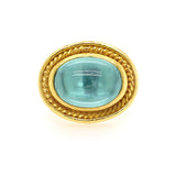 Estate 22K Yellow Gold Aquamarine Ring