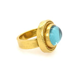 Estate 22K Yellow Gold Aquamarine Ring