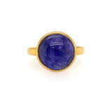 22K Yellow Gold Tanzanite Cabochon Ring