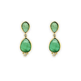 18K Yellow Gold and Tourmaline Drop Earrings