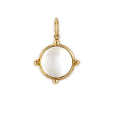 14K Yellow Gold Milk Quartz Pendant