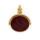 Estate 18K Yellow Gold Intaglio Pendant