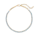 14k Yellow Gold Aquamarine Choker