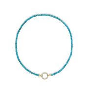 14K Yellow Gold and Turquoise Necklace