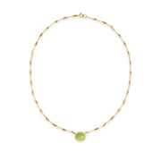 14K Yellow Gold and Peridot Necklace