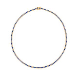 14K Yellow Gold Sapphire Bezel Necklace