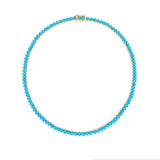 18K Yellow Gold Turquoise Necklace