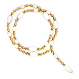 Estate Faraone and Menella 18K Yellow Gold White Necklace