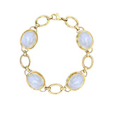 14K Yellow Gold & Oval Moonstone Bracelet