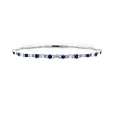 14K White Gold Sapphire and Diamond Bracelet