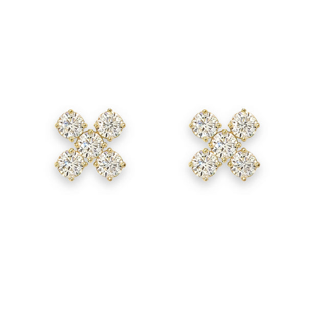 LPL Signature Collection18K Yellow Gold and Diamond Array Studs