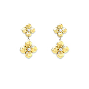 Penny Preville 18K  Large and Small Flower Earrings