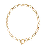 14K Yellow Gold Link Necklace with Enhancer