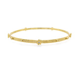 14K Yellow Gold Diamond Bangle