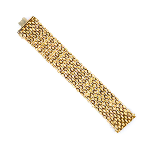 Estate 18K Yellow Gold Wide Bracelet