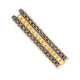 Estate 18K Yellow Gold Bracelet with Enamel