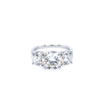 Platinum Three Stone Round Diamond Ring