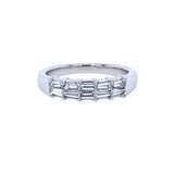 Platinum and Diamond Baguette Band Ring