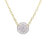 18K Yellow Gold Oval Link Chain with Diamond Pendant