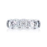 JB Star 5 Stone Cushion Cut Diamond Band