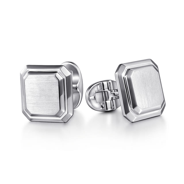 sterling silver square cufflinks