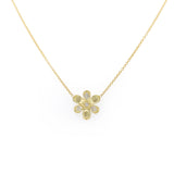 Single Flower Pave Diamond Necklace