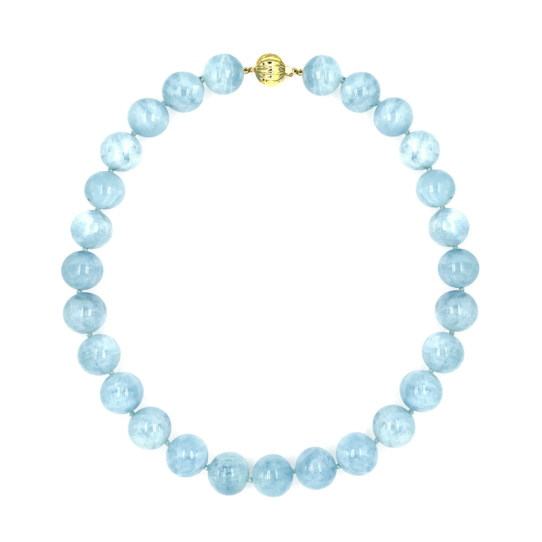 aquamarine beaded necklace