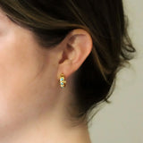 Elizabeth Locke 19K yellow gold Flat Ribbon Hoop Earrings 