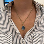 Aquamarine and Diamond Pendant