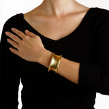 Elizabeth Locke 19K Yellow Gold Hinged Gold 'Amulet' Bangle