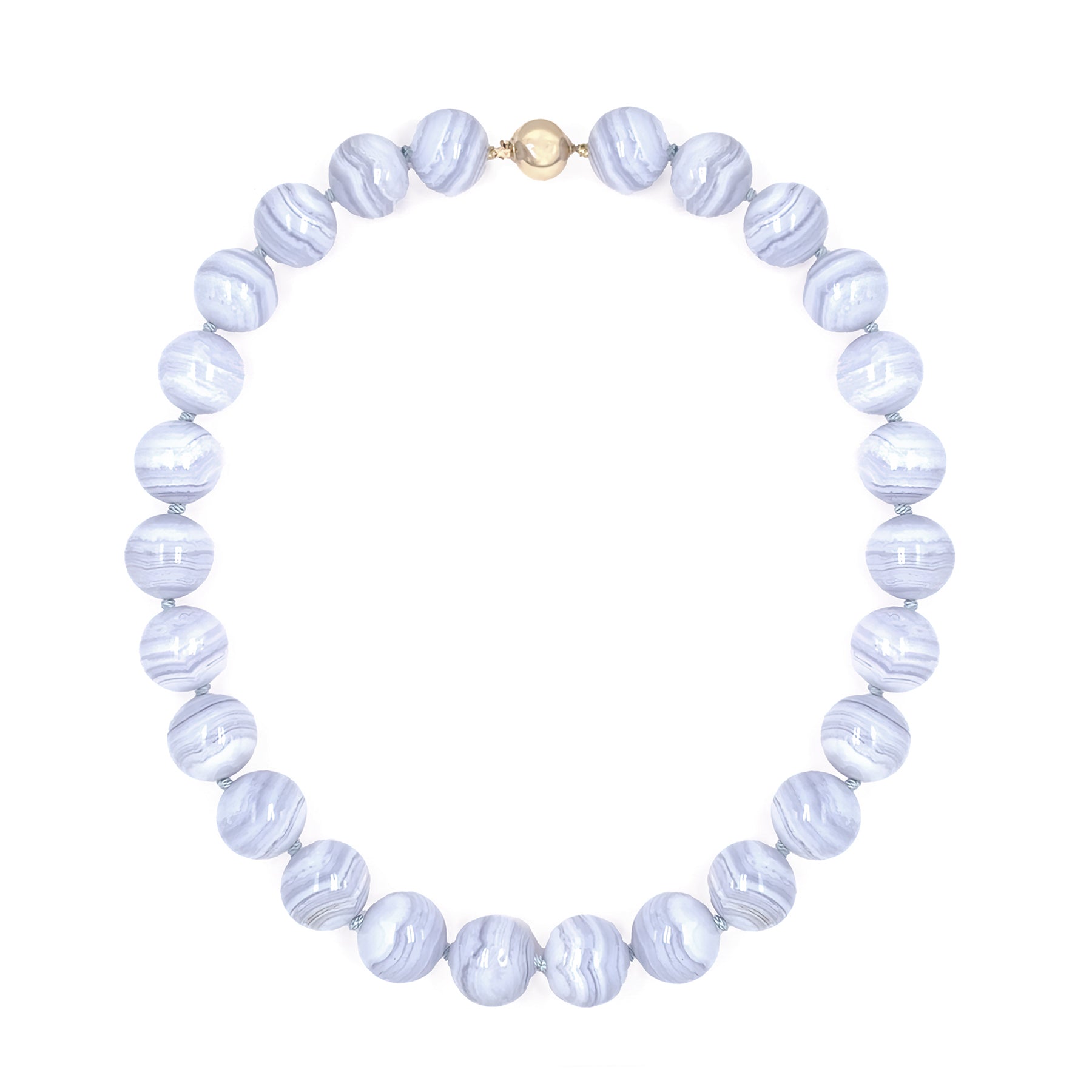 blue agate bead necklace