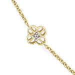 14k Clover DBY with Diamonds 
