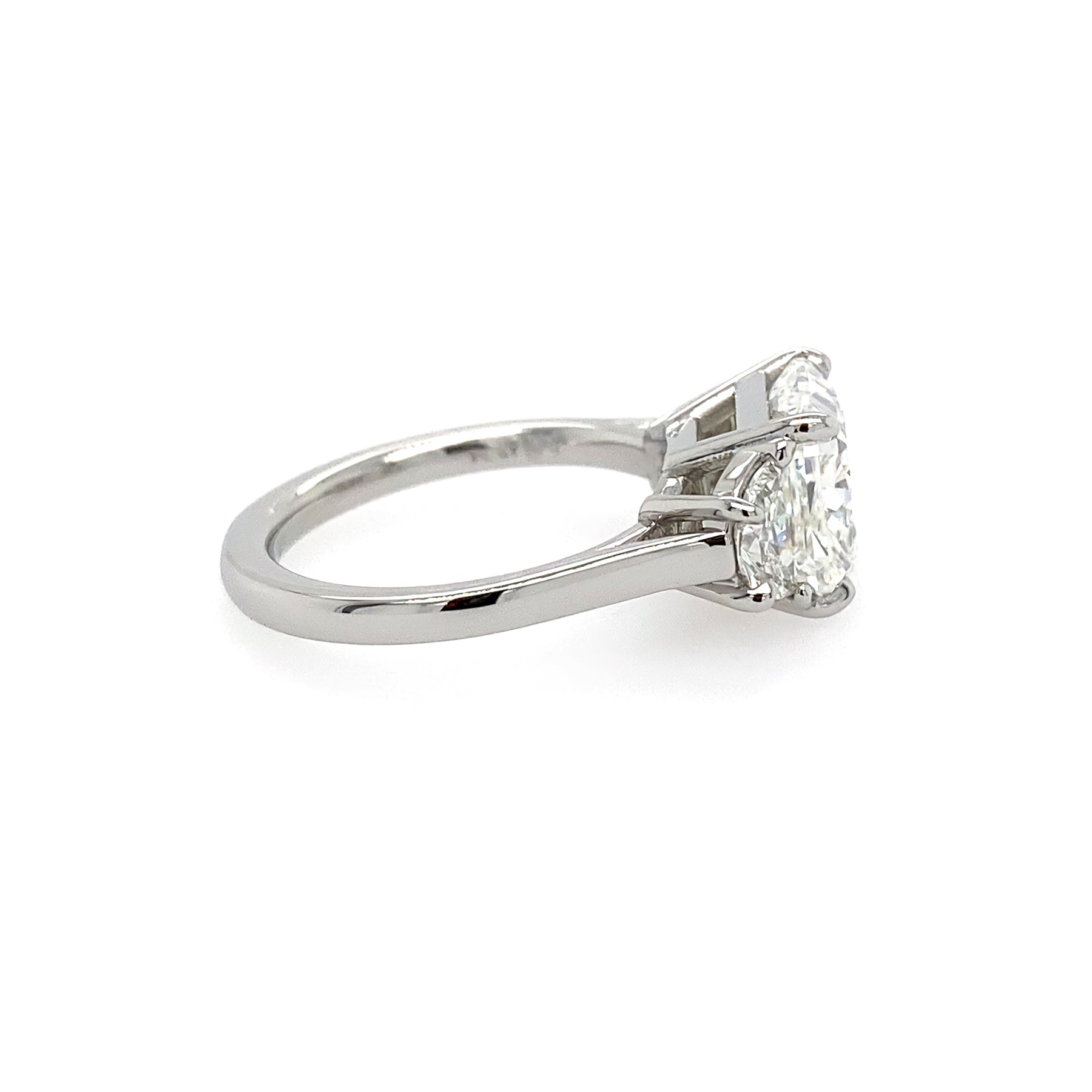 Custom Platinum East West Diamond Ring