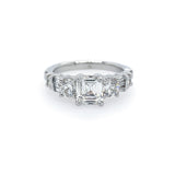 Custom Platinum Antique Style Diamond Ring