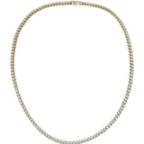 18K Yellow Gold Diamond Tennis Necklace