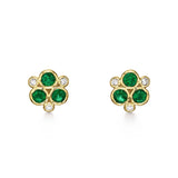 Temple St. Clair 18k Yellow Gold Emerald and Diamond Studs