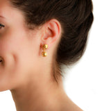 Elizabeth Locke 19K Yellow Gold Drop Stud Earring