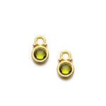 Elizabeth Locke Peridot Earring Charms 19k yellow gold