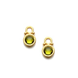 Elizabeth Locke Peridot Earring Charms 19k yellow gold