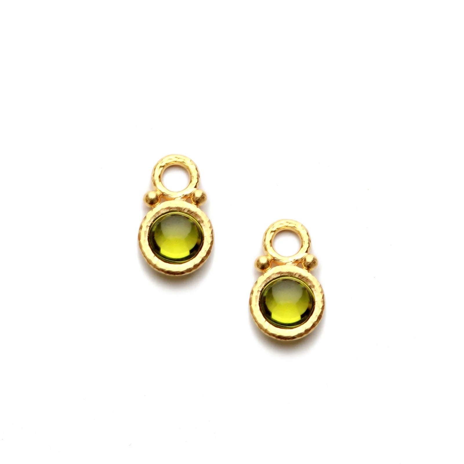 Elizabeth Locke Peridot Earring Charms 19k yellow gold