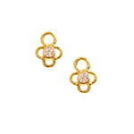 Elizabeth Locke Diamond with Wire Arches Earring Charms in 19k yellow gold