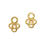 Elizabeth Locke Diamond with Wire Arches Earring Charms in 19k yellow gold