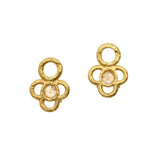 Elizabeth Locke Diamond with Wire Arches Earring Charms in 19k yellow gold