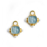 Light Aqua "God with Horse" Earring Charms