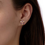 Pink Sapphire Trio Earrings