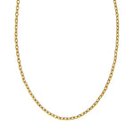 19K Gold chain necklace on a white background