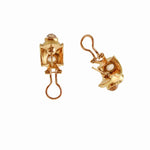 Back view of Elizabeth Locke 19K gold Moonstone Earrings
